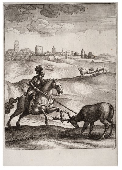 The Stag and the Horse by Wenceslaus Hollar